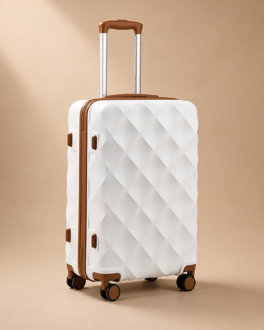 Ludlow Large Capacity Hard Shell Suitcase - 32 Inch in Beige