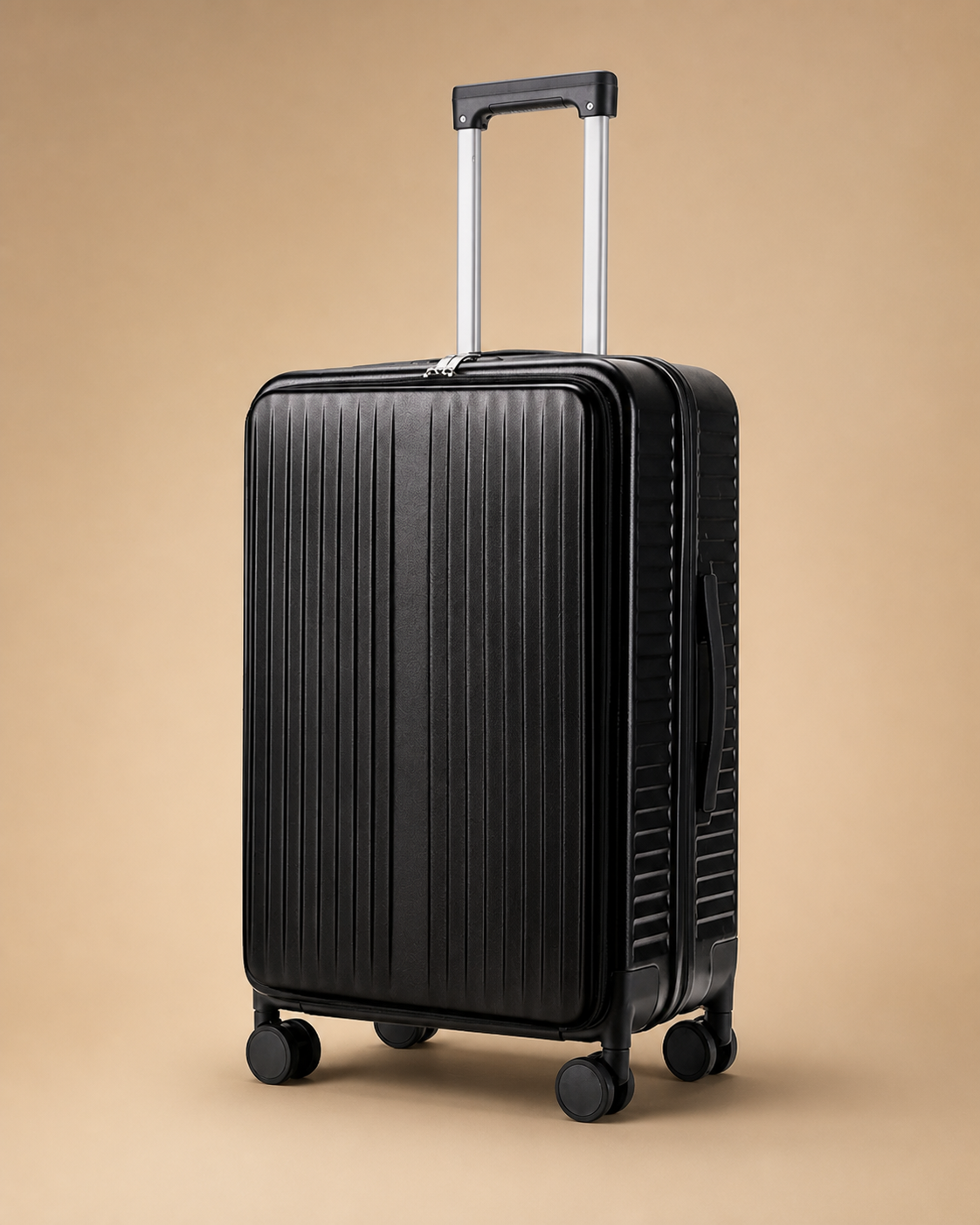 Keswick Large Capacity Expandable Cabin Suitcase - 20-30 Inch in Black