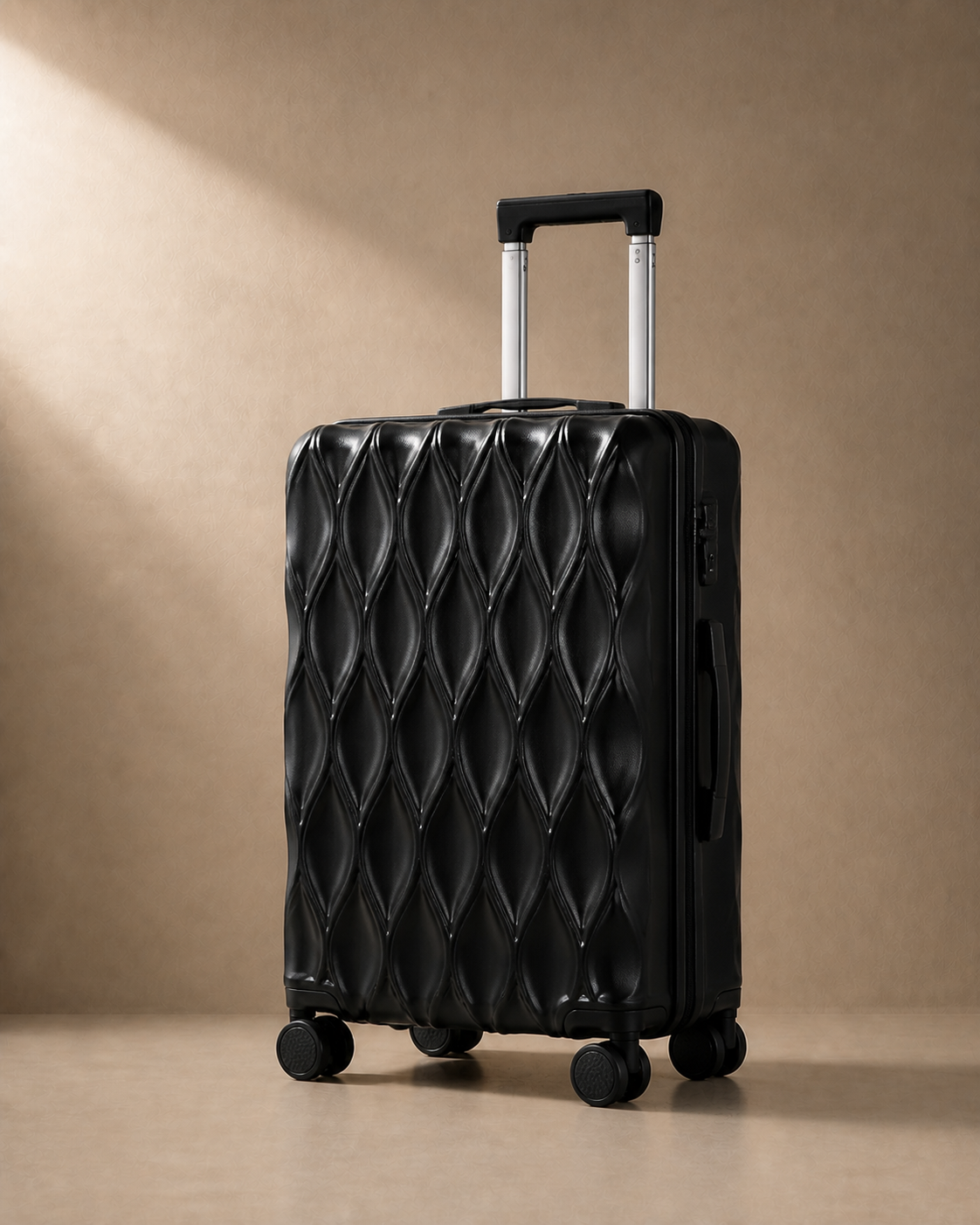 Corfe Large Capacity Cabin Suitcase - 17/21/25 Inch in Black