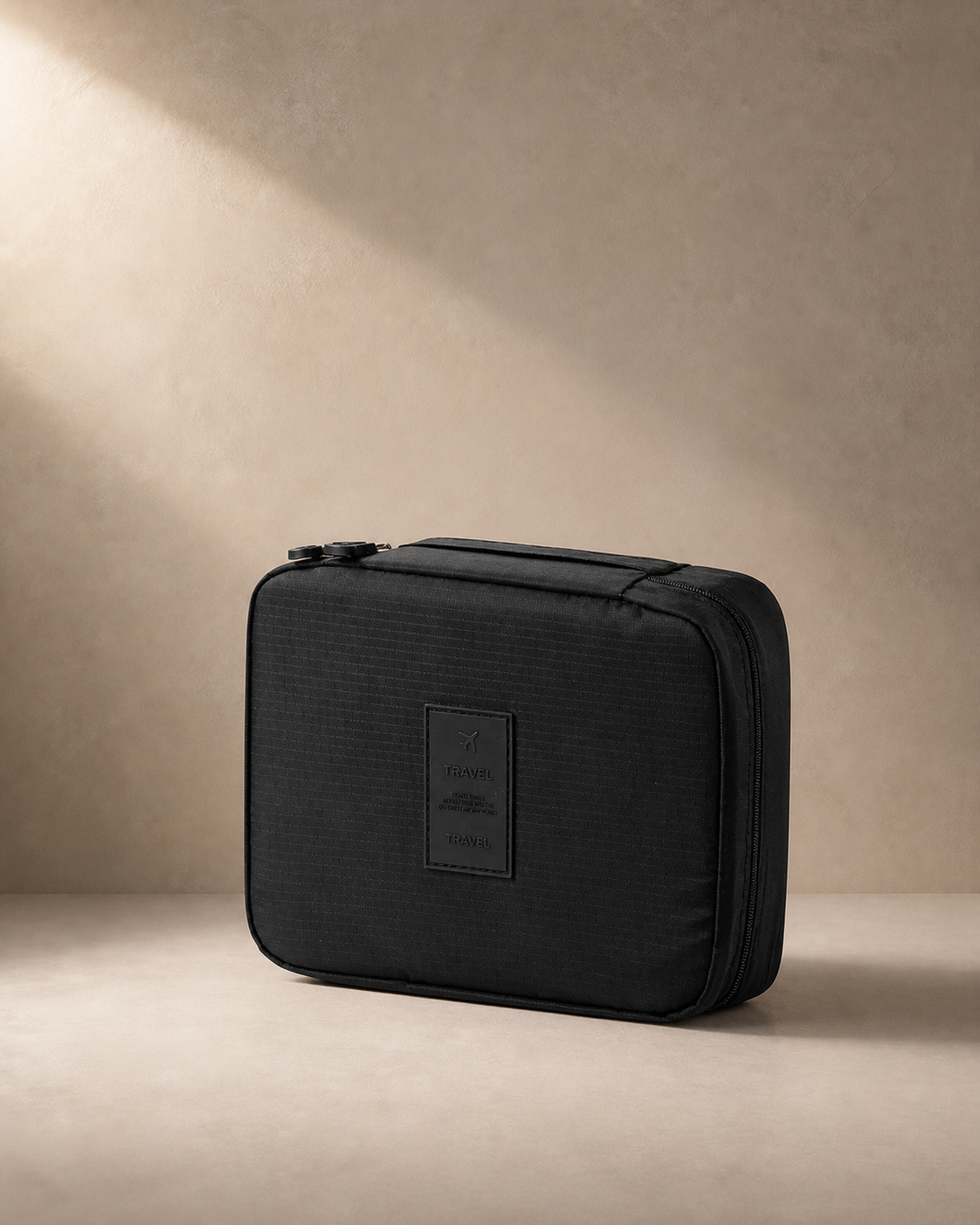 Godrevy Travel Makeup Case with Cosmetic Organiser in Black