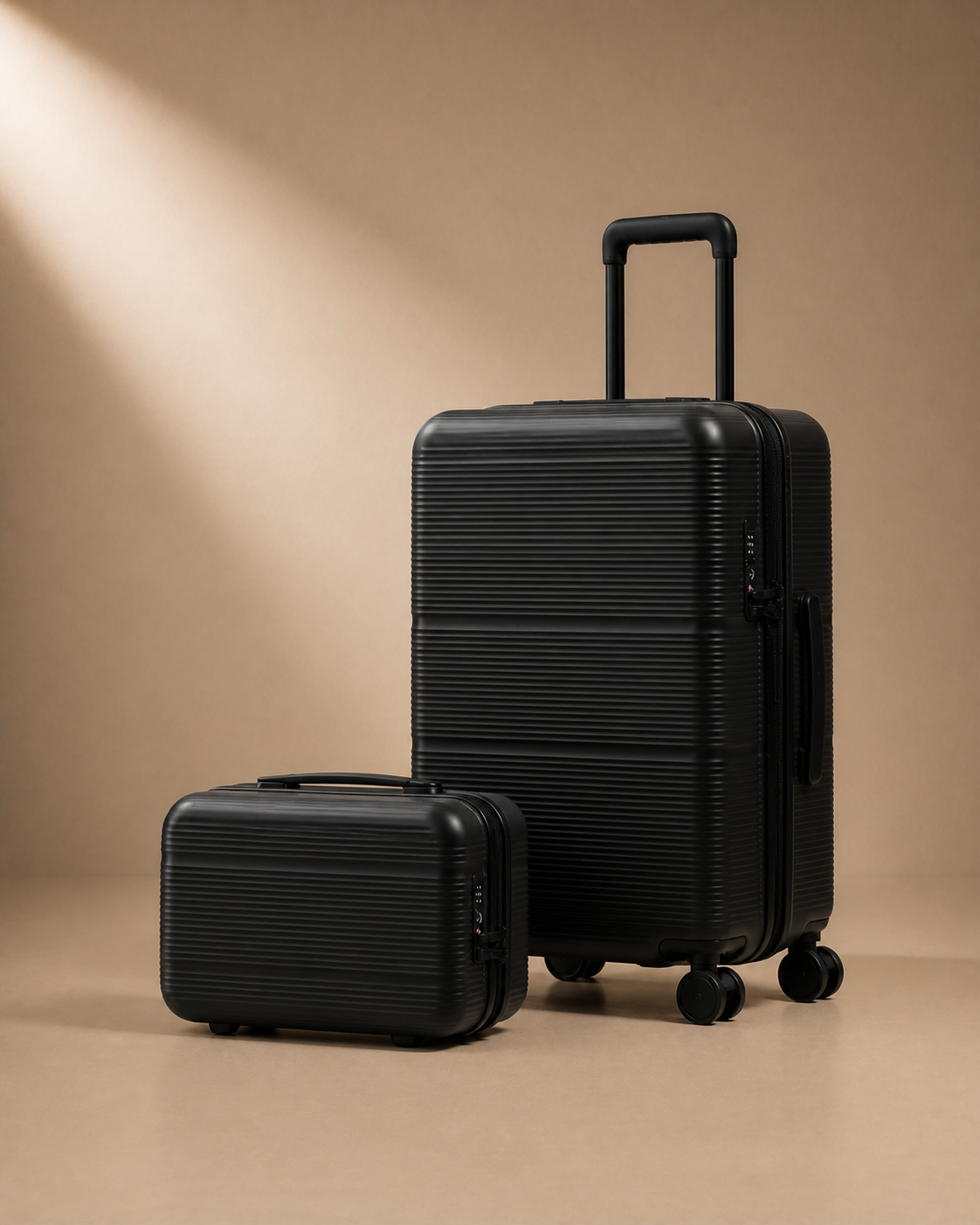 Trebah Travel Makeup Case with Vanity Case - 13/20 Inch in Black