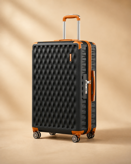 Seaton Hard Shell Cabin Suitcase - 20/24/28 Inch in Black