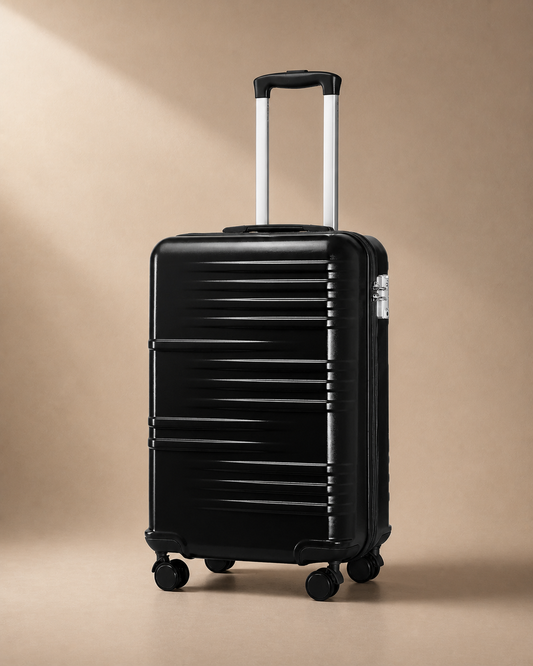 Winchelsea Lightweight Hard Shell Cabin Suitcase - 20/24/28 Inch with Combination Lock in Black