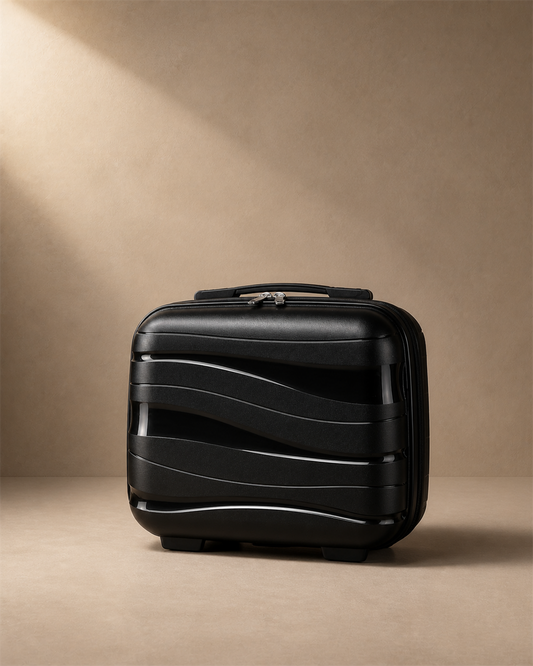 Housel Lightweight 14 Inch Hard Shell Travel Makeup Case in Black