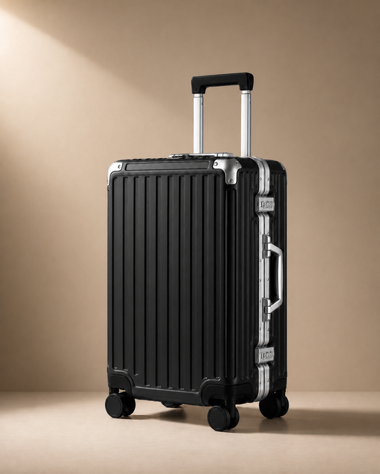 Embleton Lightweight Aluminium Frame Cabin Suitcase - 20 Inch in Black