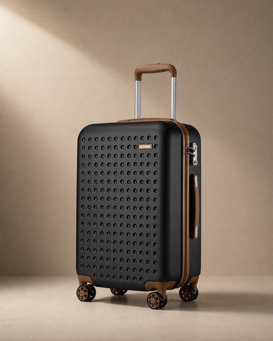 Bosham Lightweight Hard Shell Cabin Suitcase - 20 Inch in Black