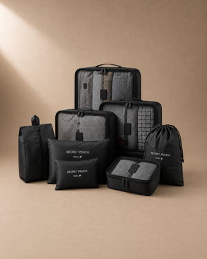 Grassington Travel Packing Cubes in Black