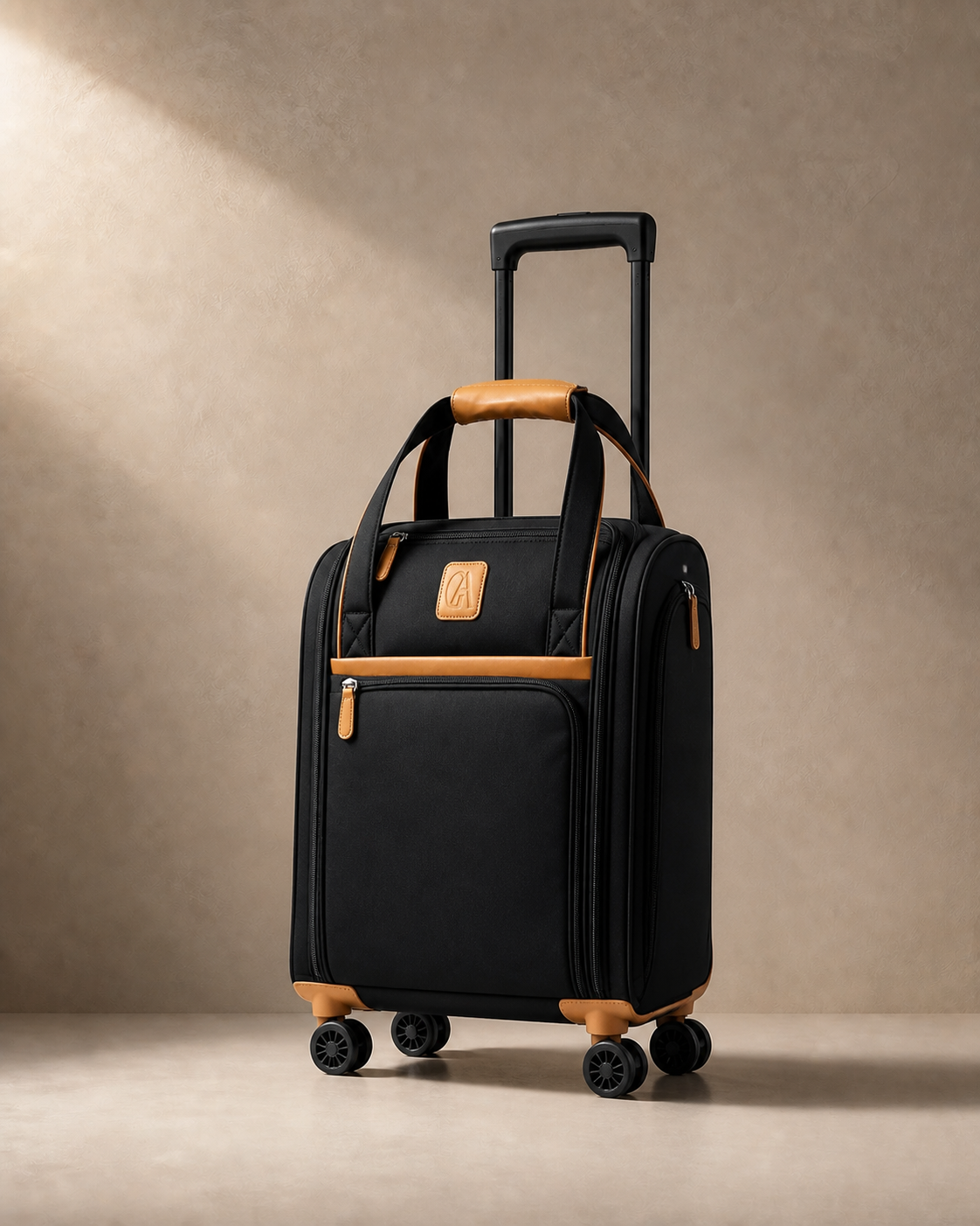 Whitby Cabin Suitcase with Laptop Pocket - 16 Inch in Black