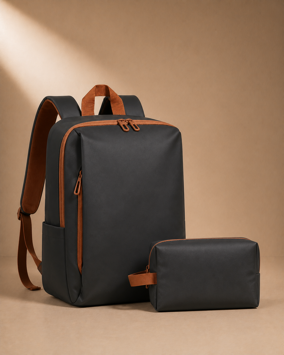 Painswick 5 Piece Hard Shell Suitcase Set with Travel Bag in Black