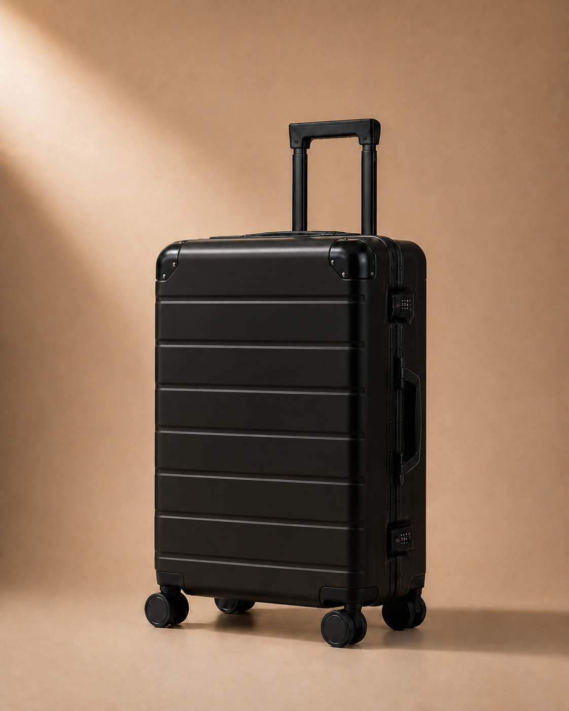 Runswick Large Capacity Cabin Suitcase - 20-28 Inch in Black