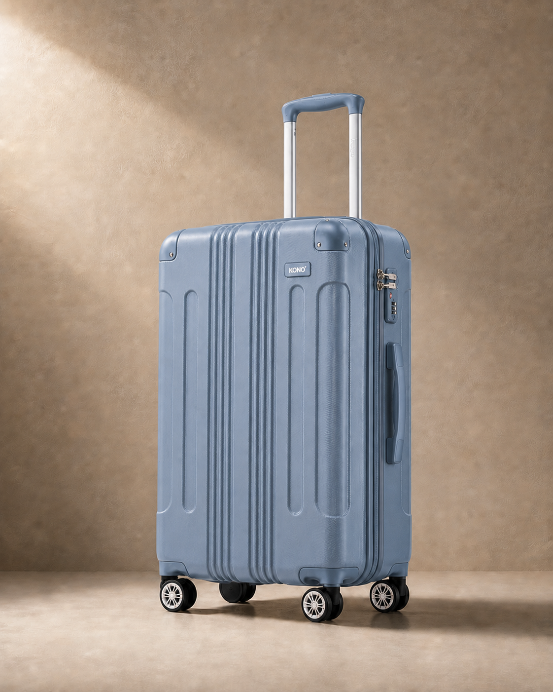 Porthleven 3 Piece Hard Shell Suitcase Set - 20/24/28 Inch in Blue