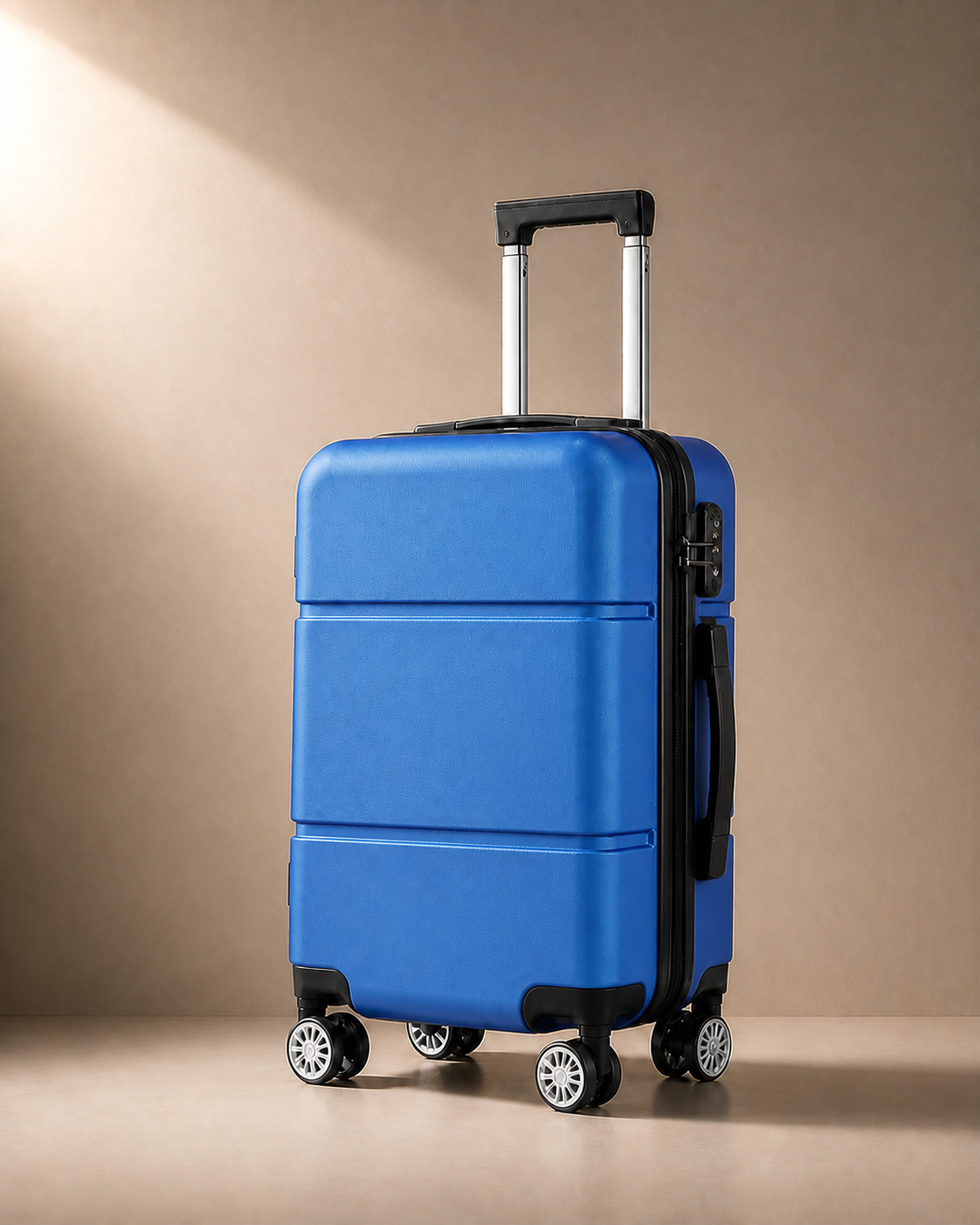 Charmouth Hard Shell Cabin Suitcase - 20 Inch in Blue