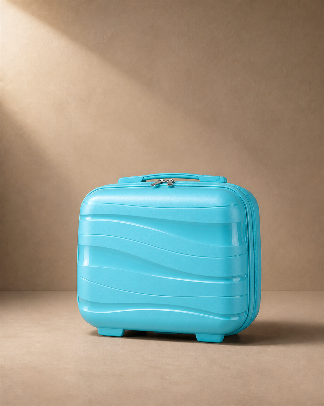 Housel Lightweight 14 Inch Hard Shell Travel Makeup Case in Blue