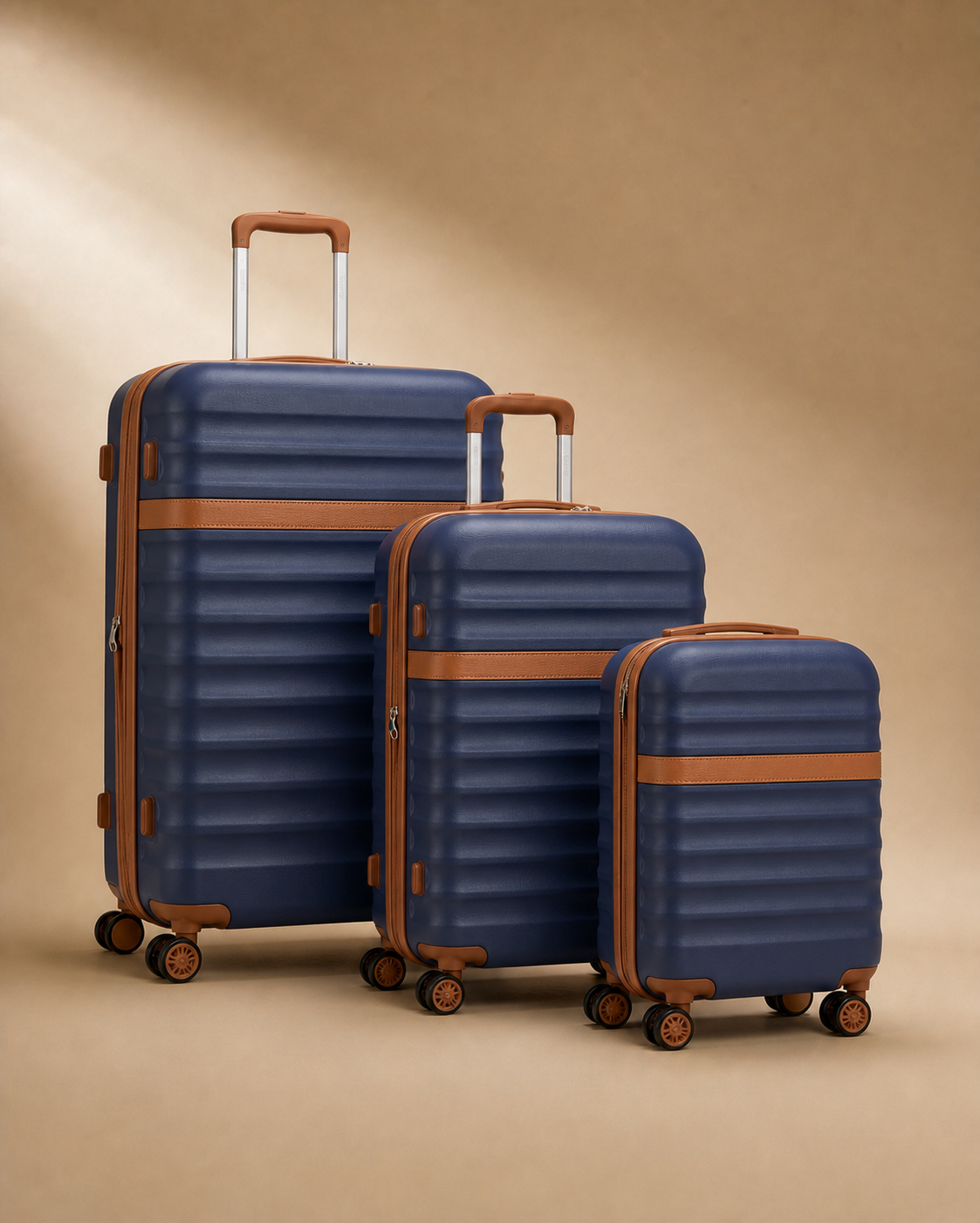 Laugharne 3 Piece Hard Shell Suitcase Set - 20/24/28 Inch in Blue