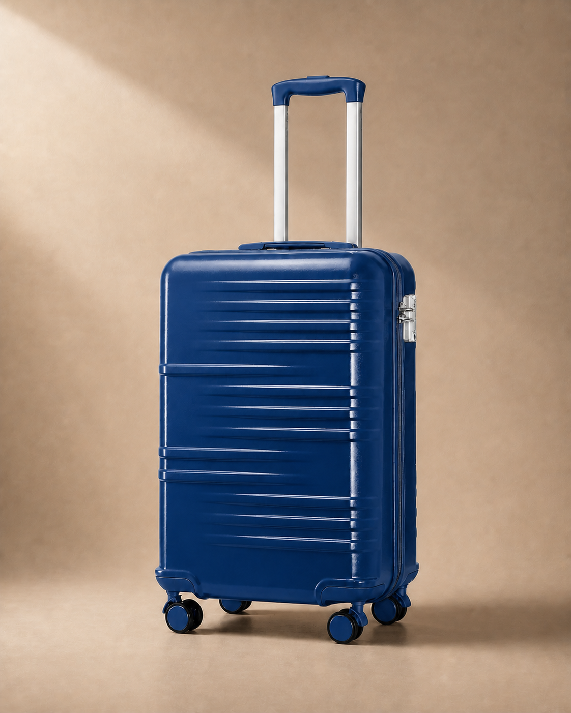 Winchelsea Lightweight Hard Shell Cabin Suitcase - 20/24/28 Inch with Combination Lock in Blue