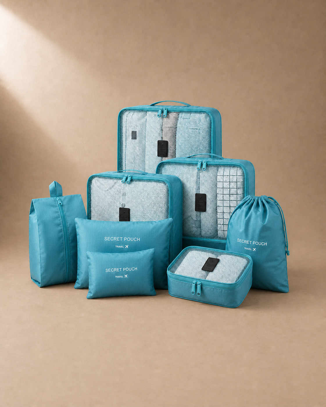 Grassington Travel Packing Cubes in Blue