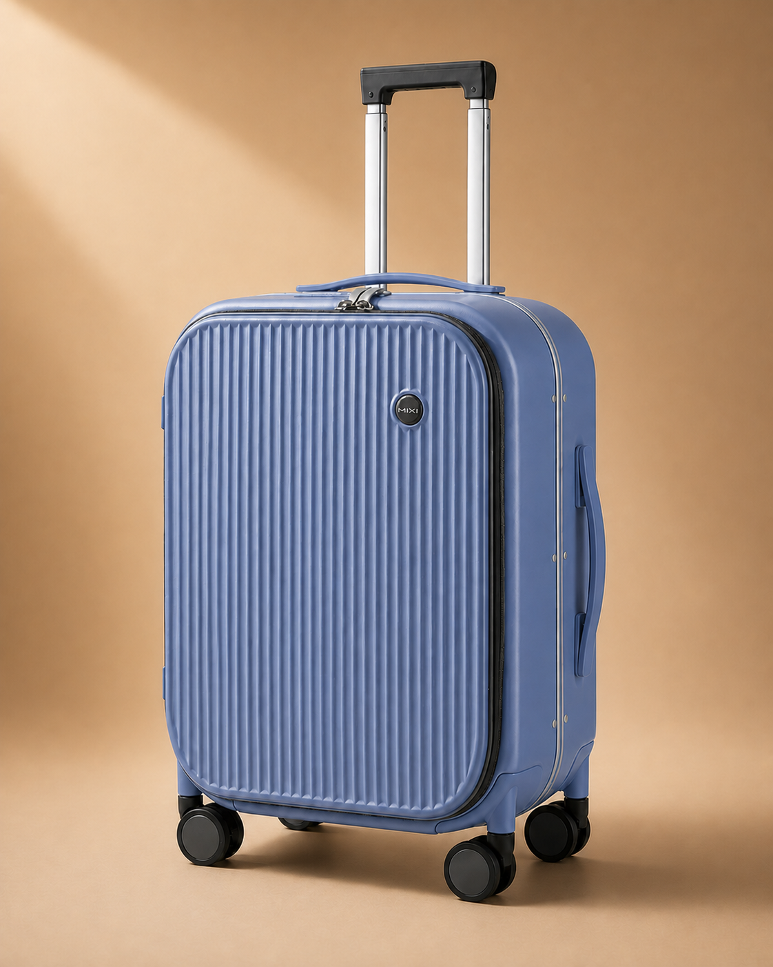 Boscastle Aluminium Frame Cabin Suitcase - 18/20 Inch with Laptop Pocket in Blue