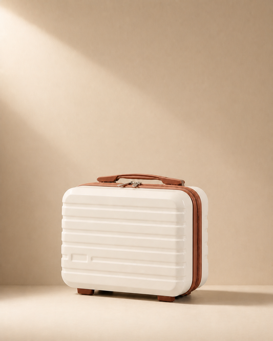 Coverack Lightweight Travel Makeup Case in White