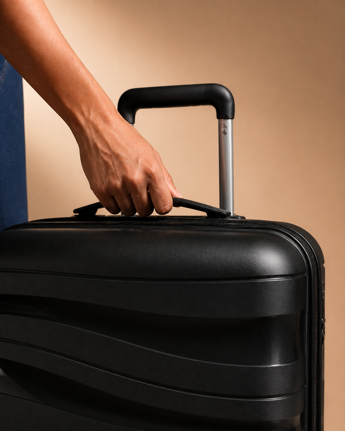 Crovie Large Capacity 3 Piece Hard Shell Suitcase Set - 20/24/28 Inch