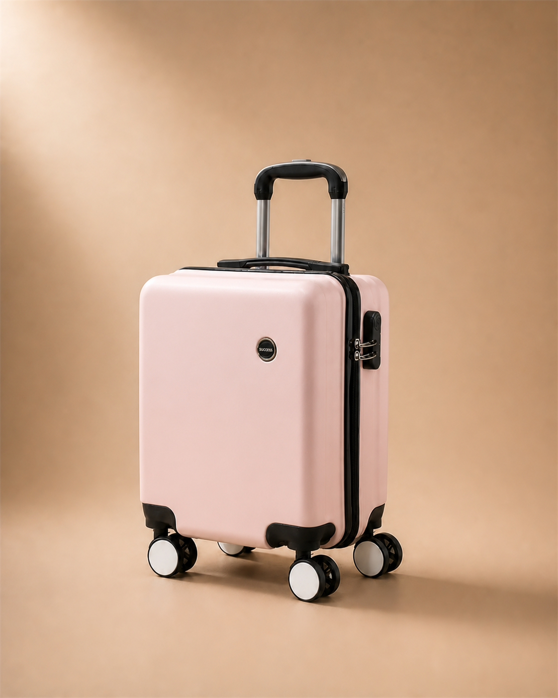 Craster Leather 14 Inch Travel Makeup Case in Pink