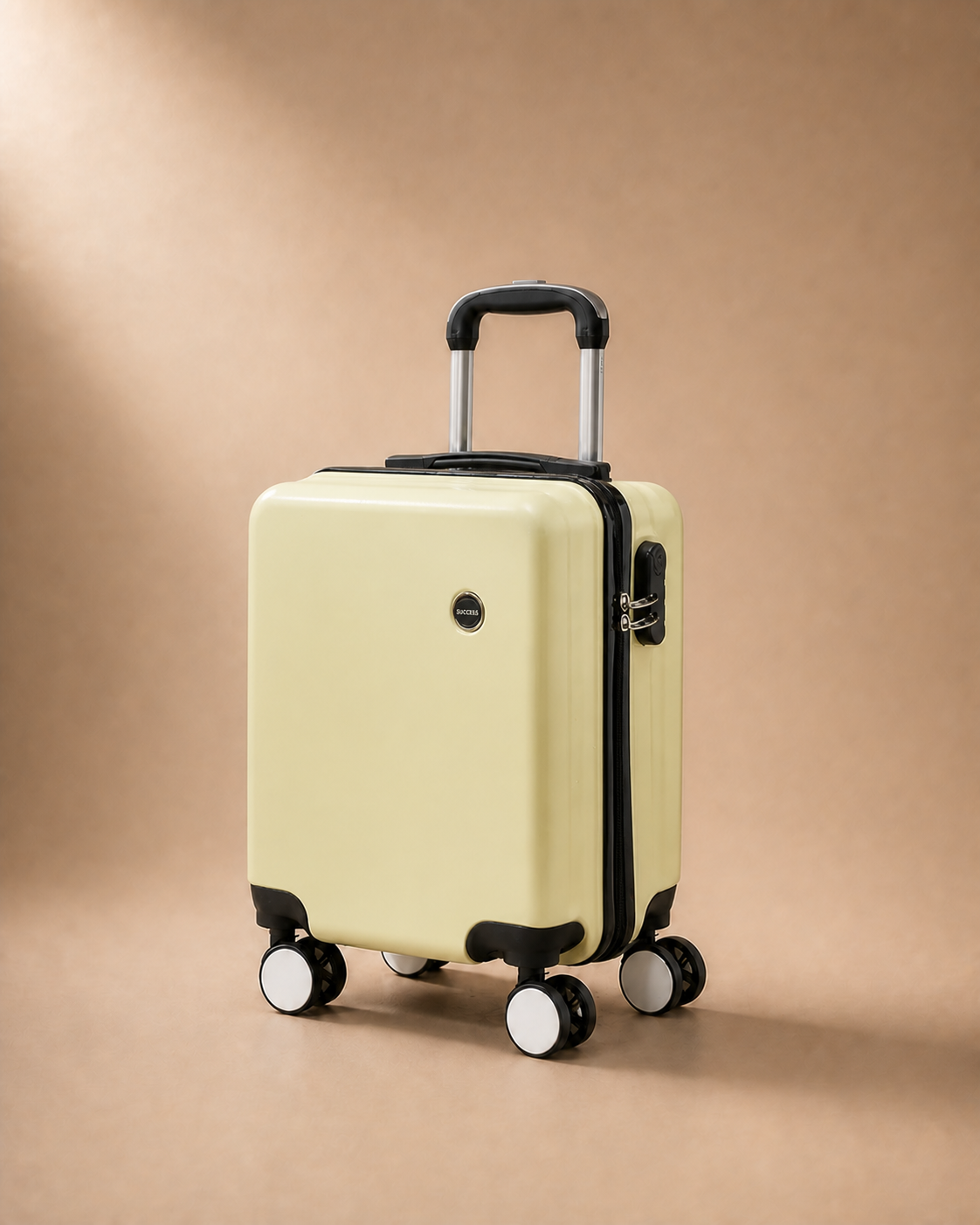 Craster Leather 14 Inch Travel Makeup Case in Yellow