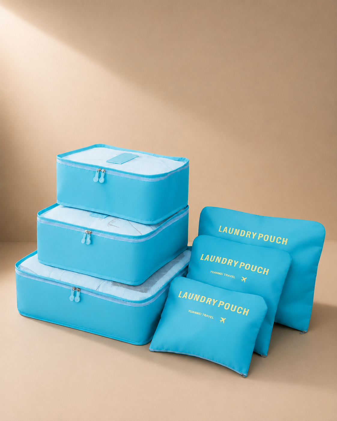 Edale Travel Packing Cubes in Sky Blue - 6 Pieces
