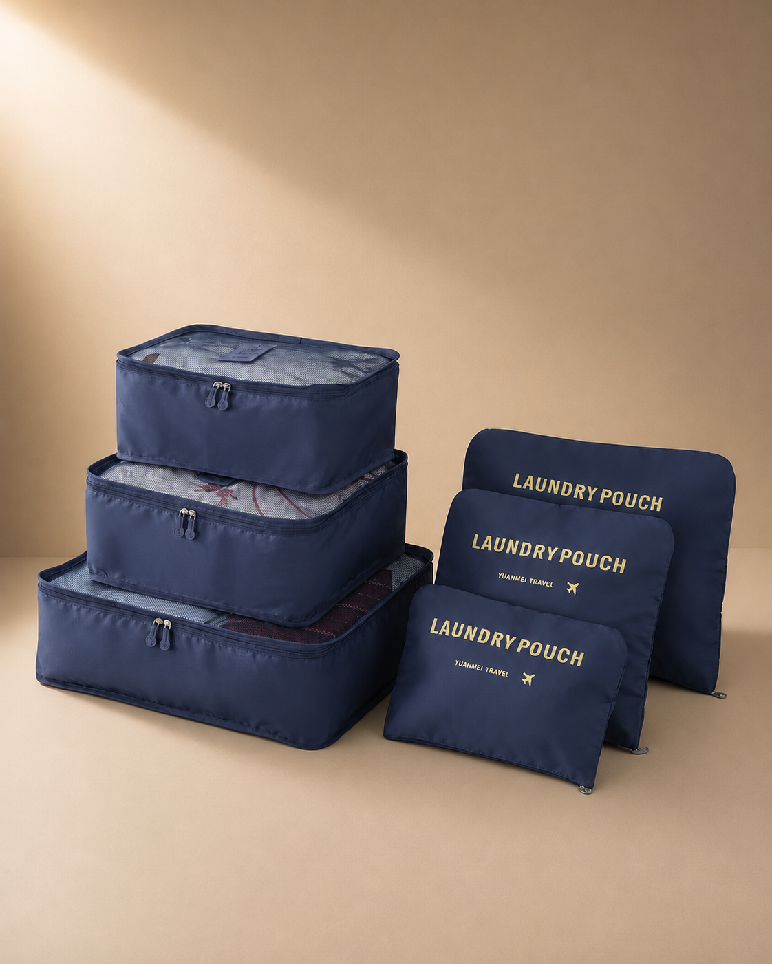 Edale Travel Packing Cubes in Blue - 6 Pieces