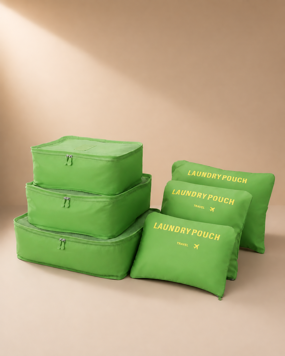 Edale Travel Packing Cubes in Green - 6 Pieces