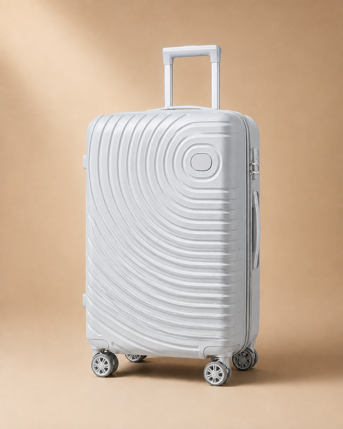 Lerryn Expandable Cabin Suitcase, Swirl in White