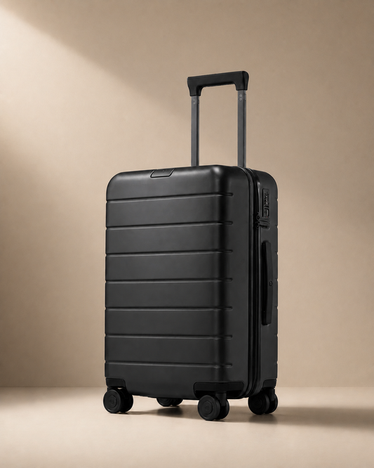 Filey Large Capacity Cabin Suitcase in Black, 20 Inch - front view