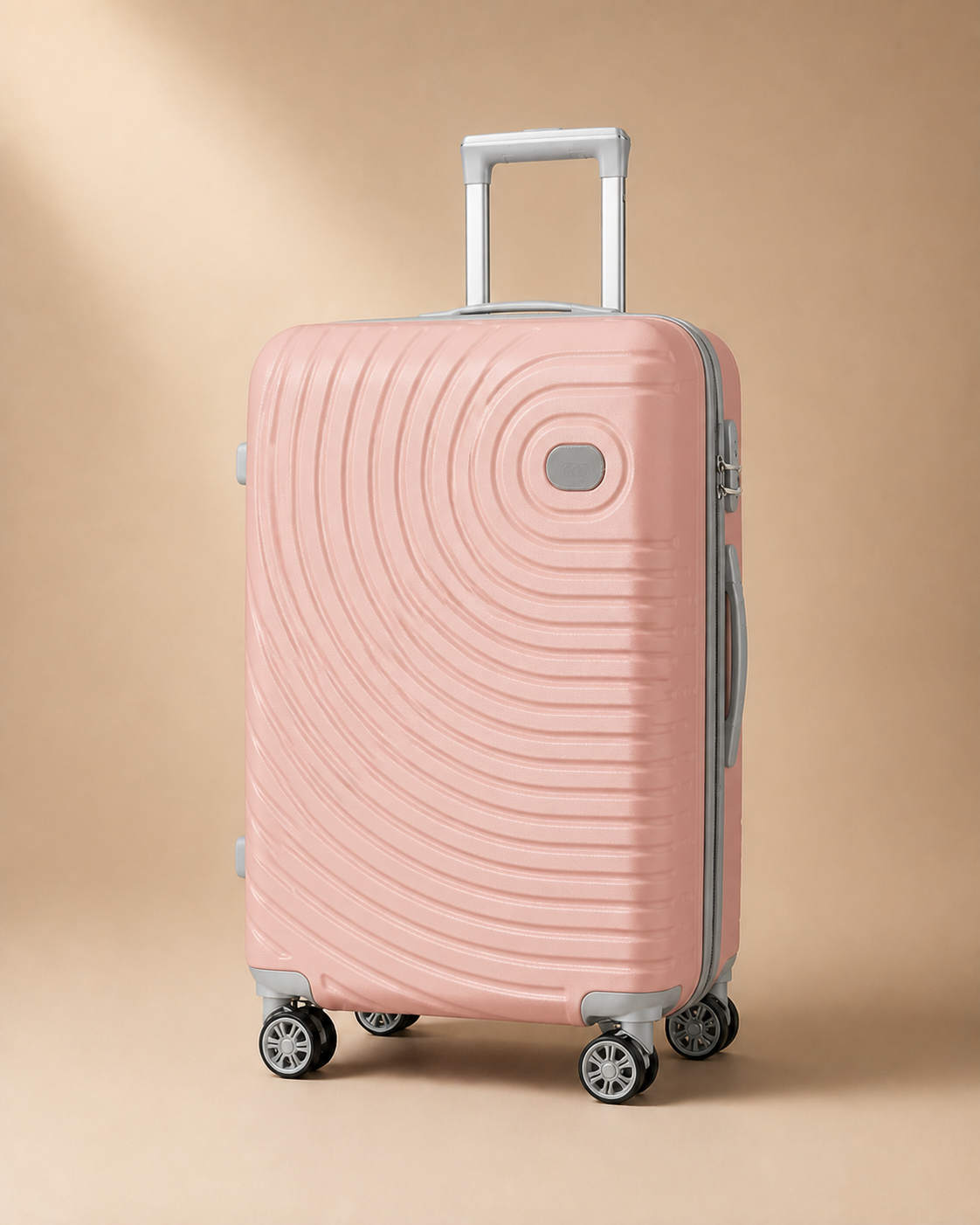 Lerryn Expandable Cabin Suitcase, Swirl in Light Pink