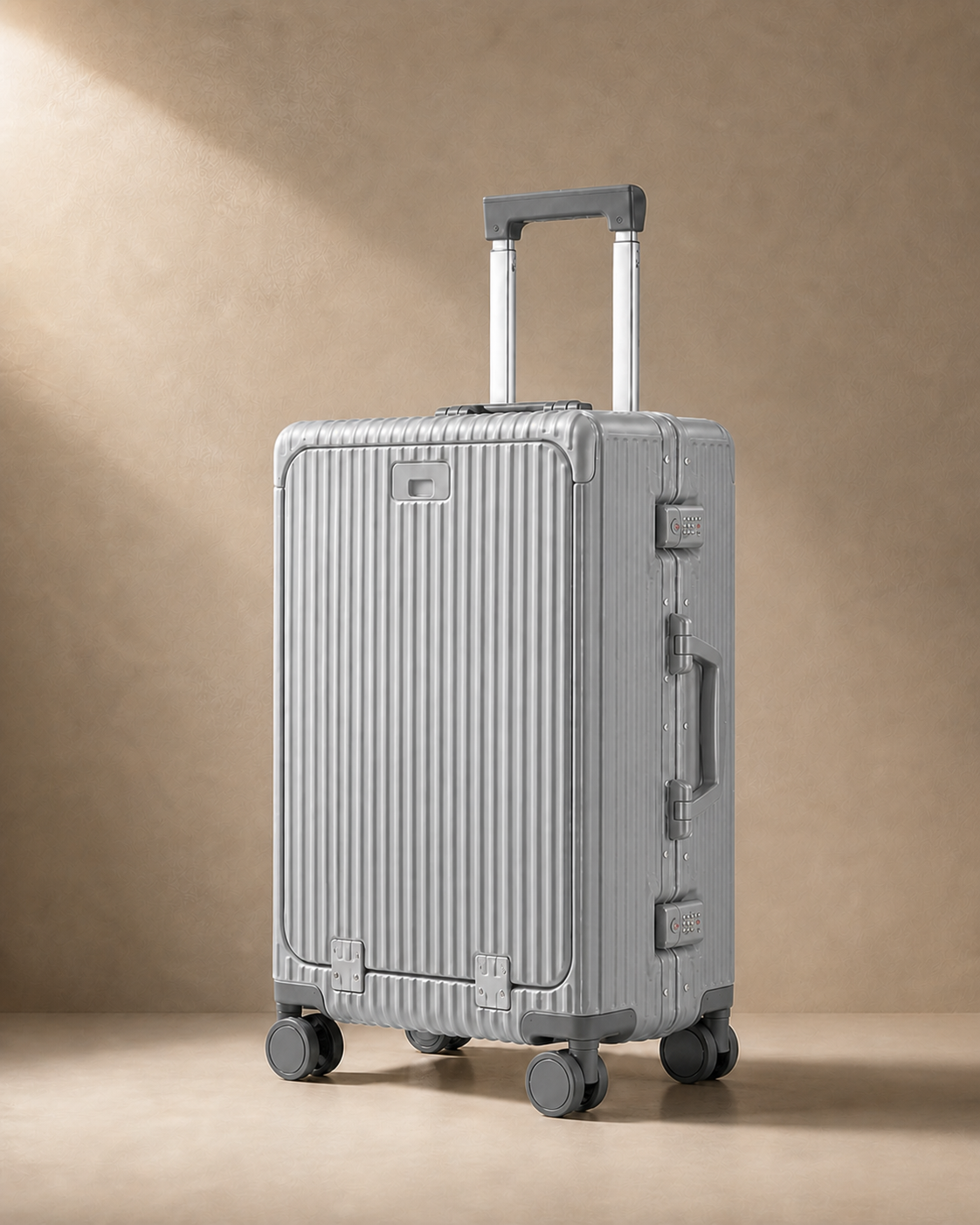 Sennen Aluminium Frame Cabin Suitcase - 20/24 Inch in Grey