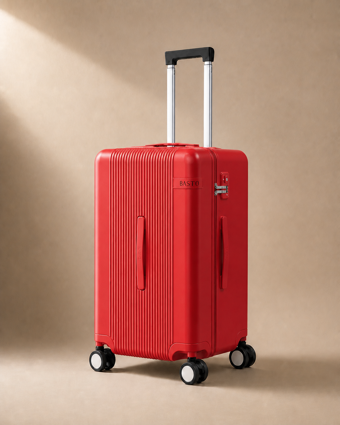 Salcombe Hard Shell Cabin Suitcase - 20/24/26/28 Inch in Red