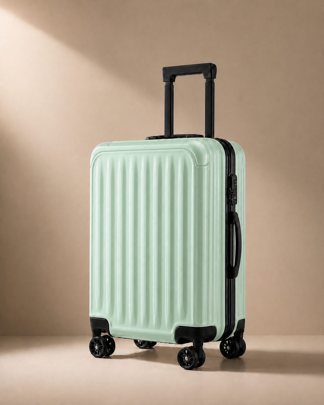 Alfriston Lightweight Hard Shell Cabin Suitcase - 20 Inch in Green