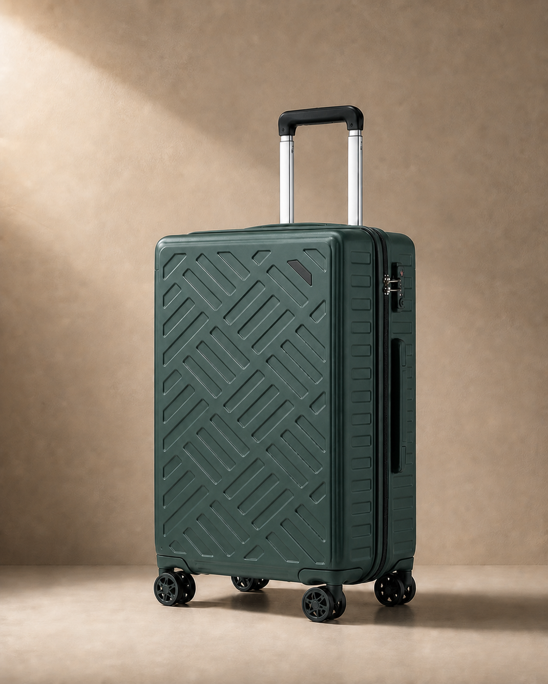 Morston Trolley Hard Shell Cabin Suitcase - 20/24/28 Inch in Green