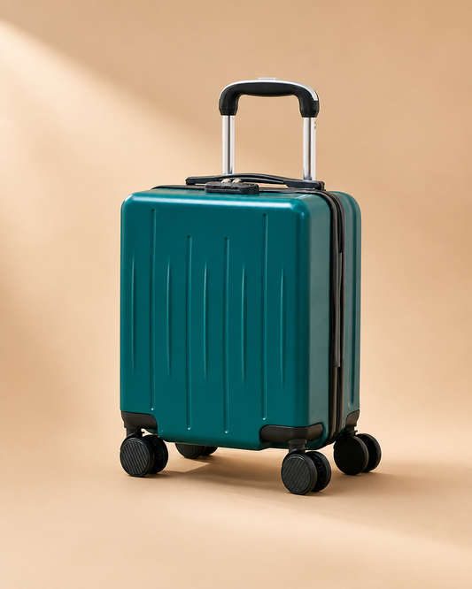 Fowey 14 Inch Hard Shell Travel Makeup Case in Green