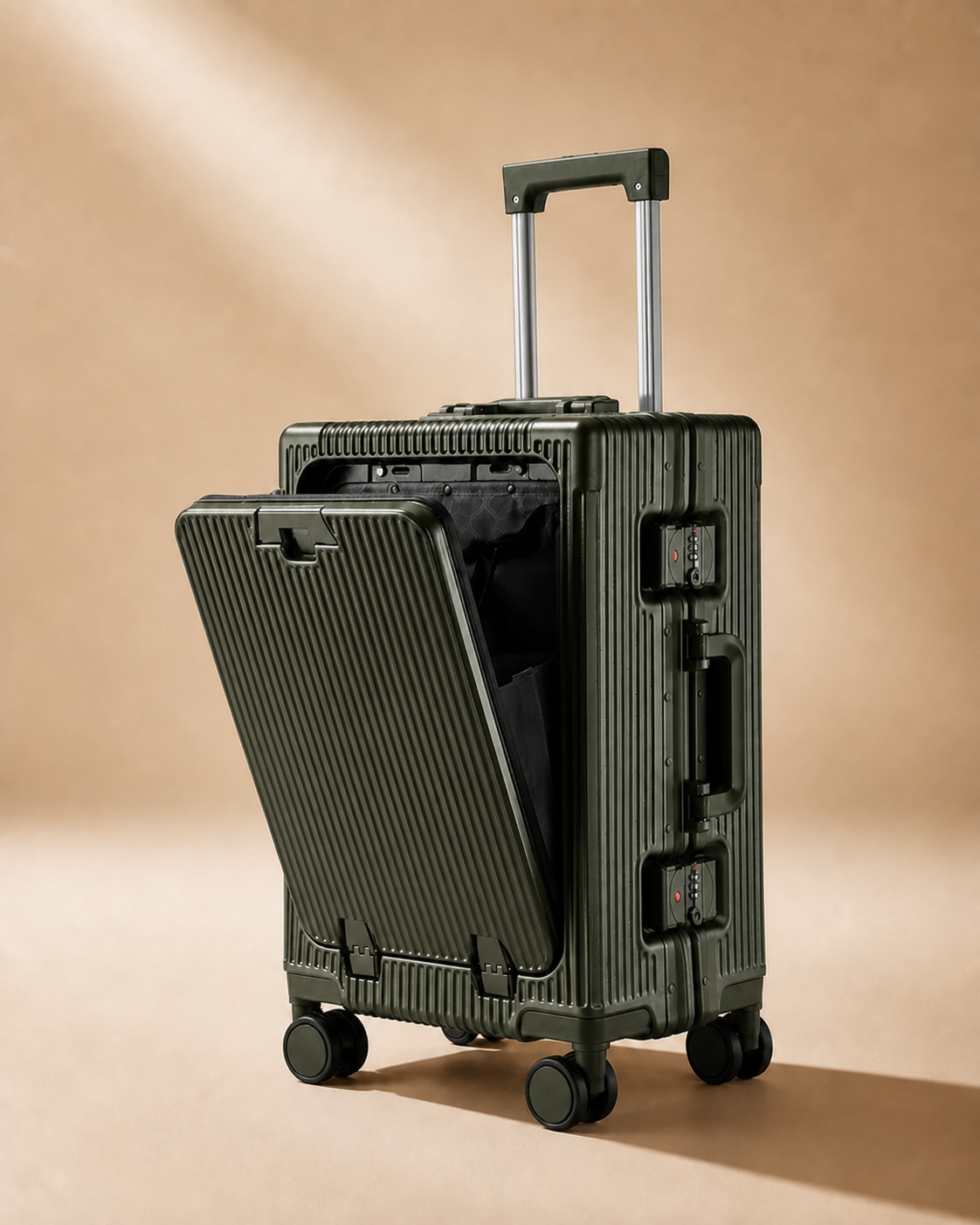 Talland Front-Opening Cabin Suitcase - 20-28 Inch in Green