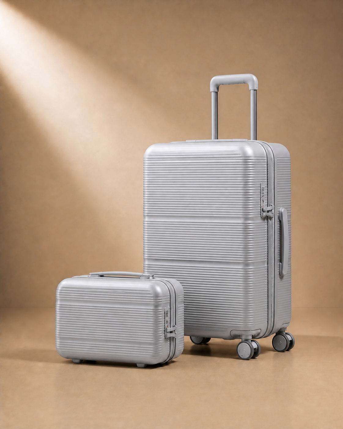 Trebah Travel Makeup Case with Vanity Case - 13/20 Inch in Grey