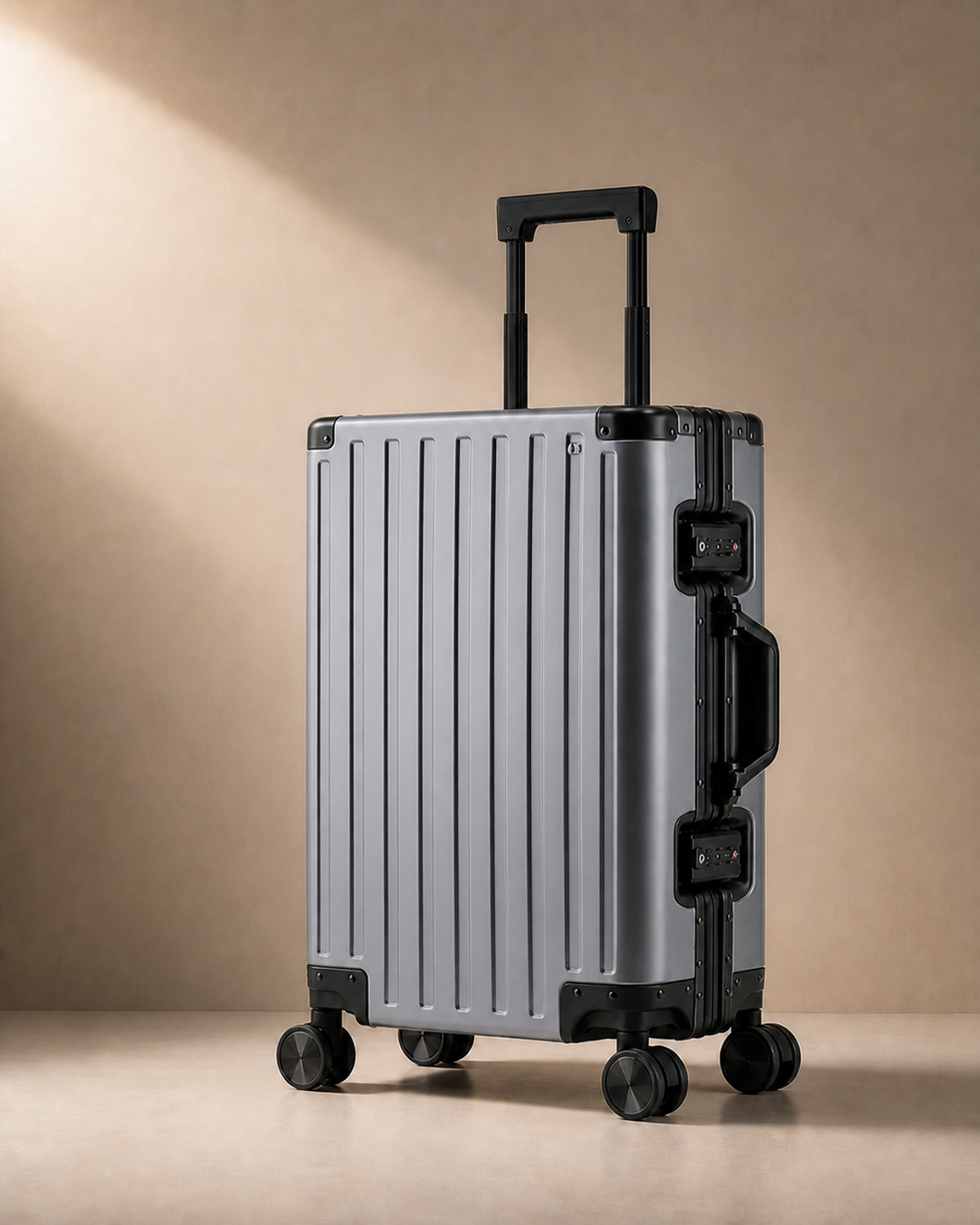 Marazion Aluminium Frame Cabin Suitcase - 20/24/26/28 Inch in Grey