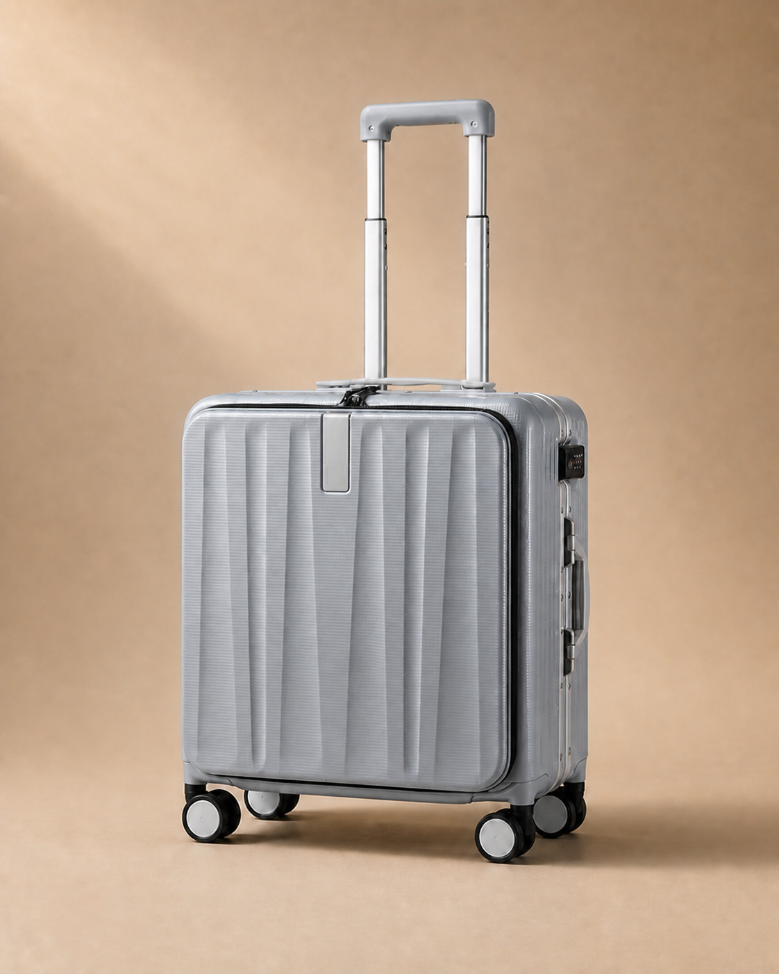 Harrogate Aluminium Frame Cabin Suitcase - 18/20 Inch in Grey