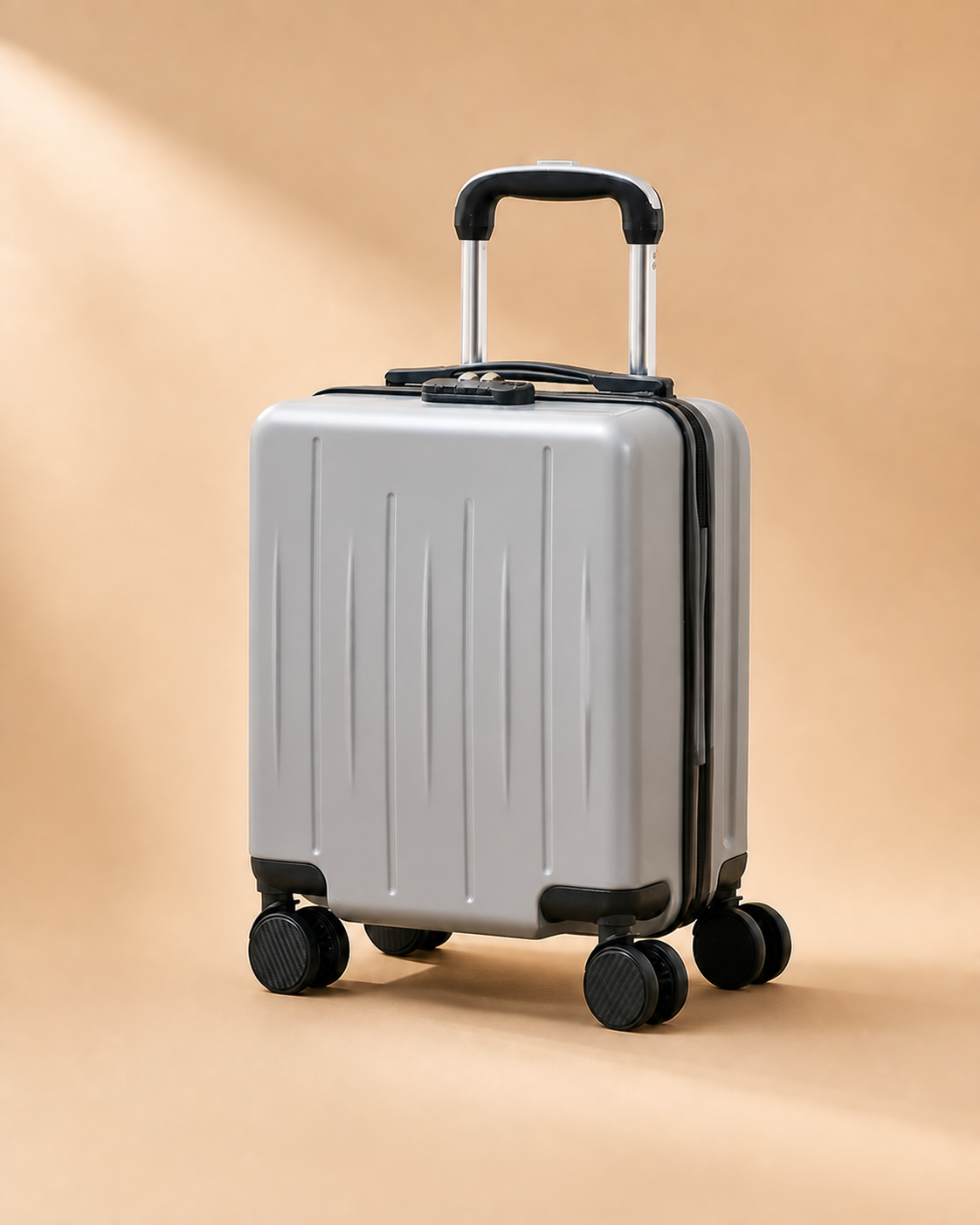 Fowey 14 Inch Hard Shell Travel Makeup Case in Grey