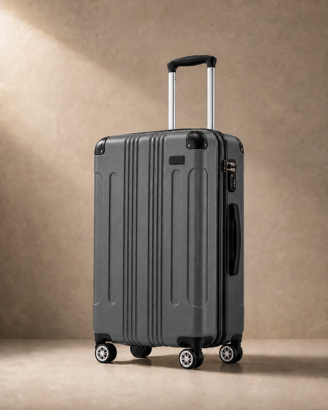 Porthleven 3 Piece Hard Shell Suitcase Set - 20/24/28 Inch in Grey
