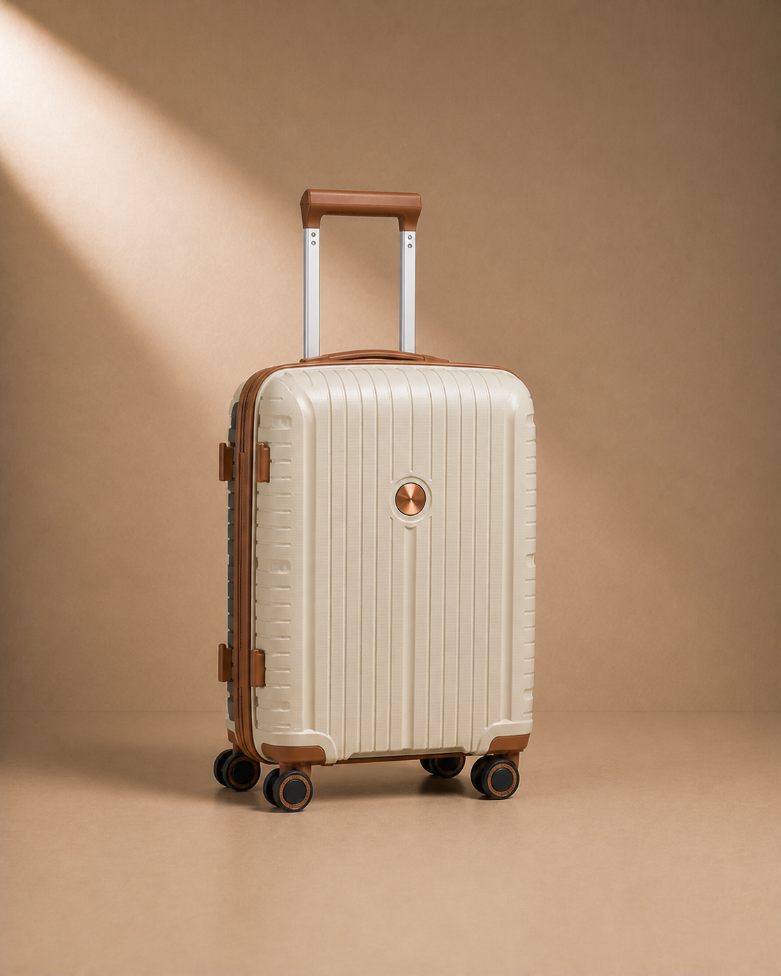 Clovelly 3 Piece Trolley Suitcase Set - 20/24/28 Inch in White