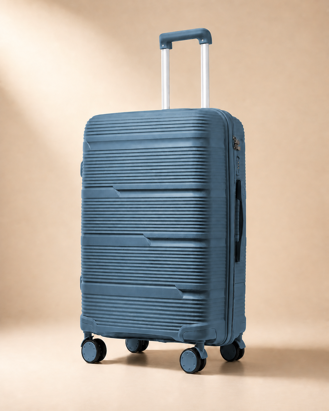Blakeney Trolley Cabin Suitcase - 20/24/28 Inch in Light Blue