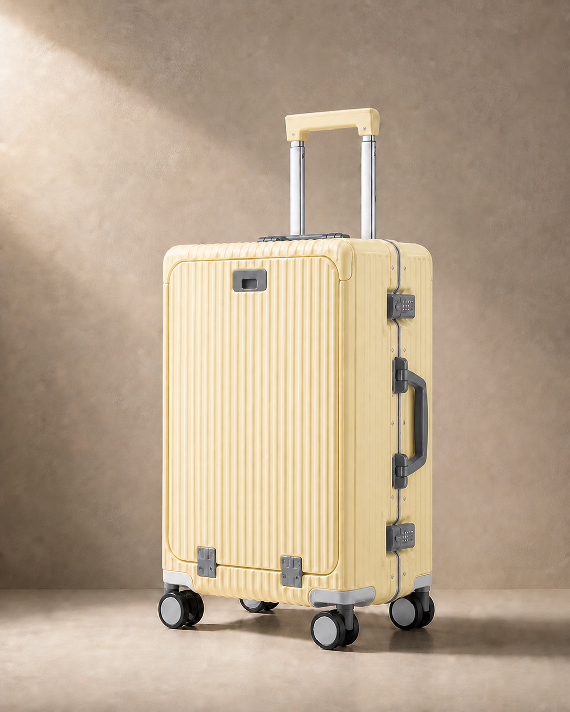 Sennen Aluminium Frame Cabin Suitcase - 20/24 Inch in Yellow