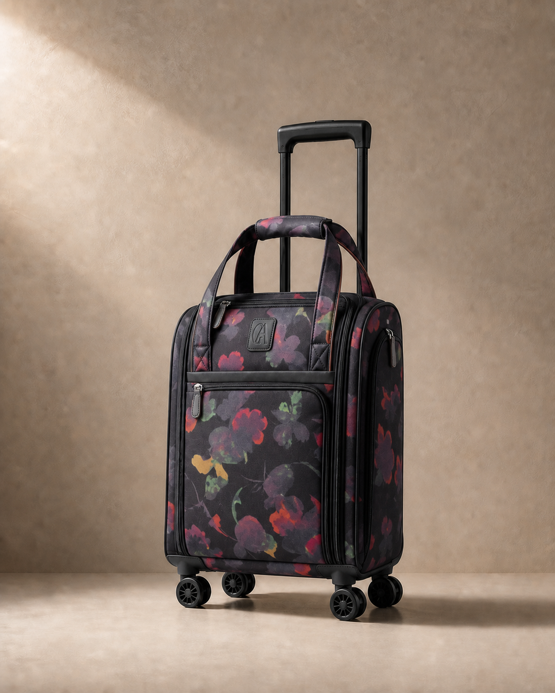 Whitby Cabin Suitcase with Laptop Pocket - 16 Inch in Flower