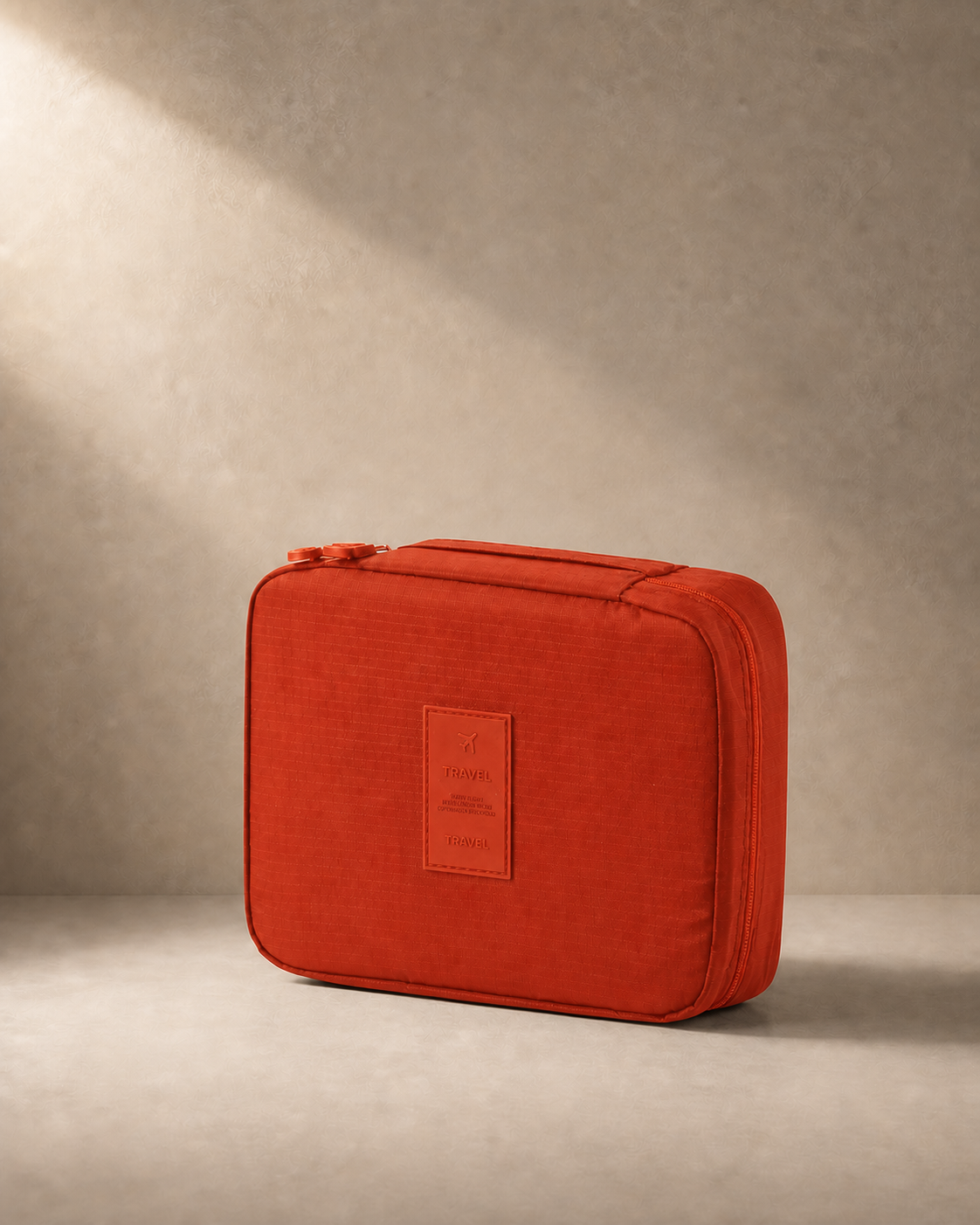 Godrevy Travel Makeup Case with Cosmetic Organiser in Red