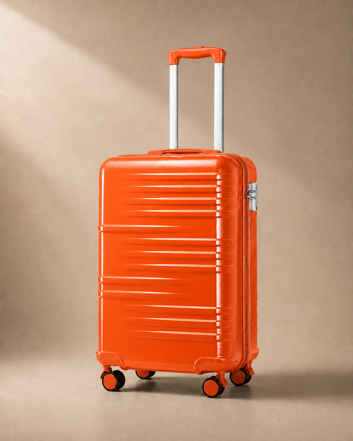 Winchelsea Lightweight Hard Shell Cabin Suitcase - 20/24/28 Inch with Combination Lock in Orange
