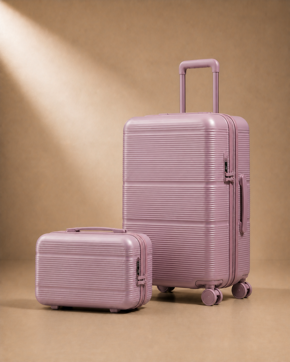 Trebah Travel Makeup Case with Vanity Case - 13/20 Inch in Pink