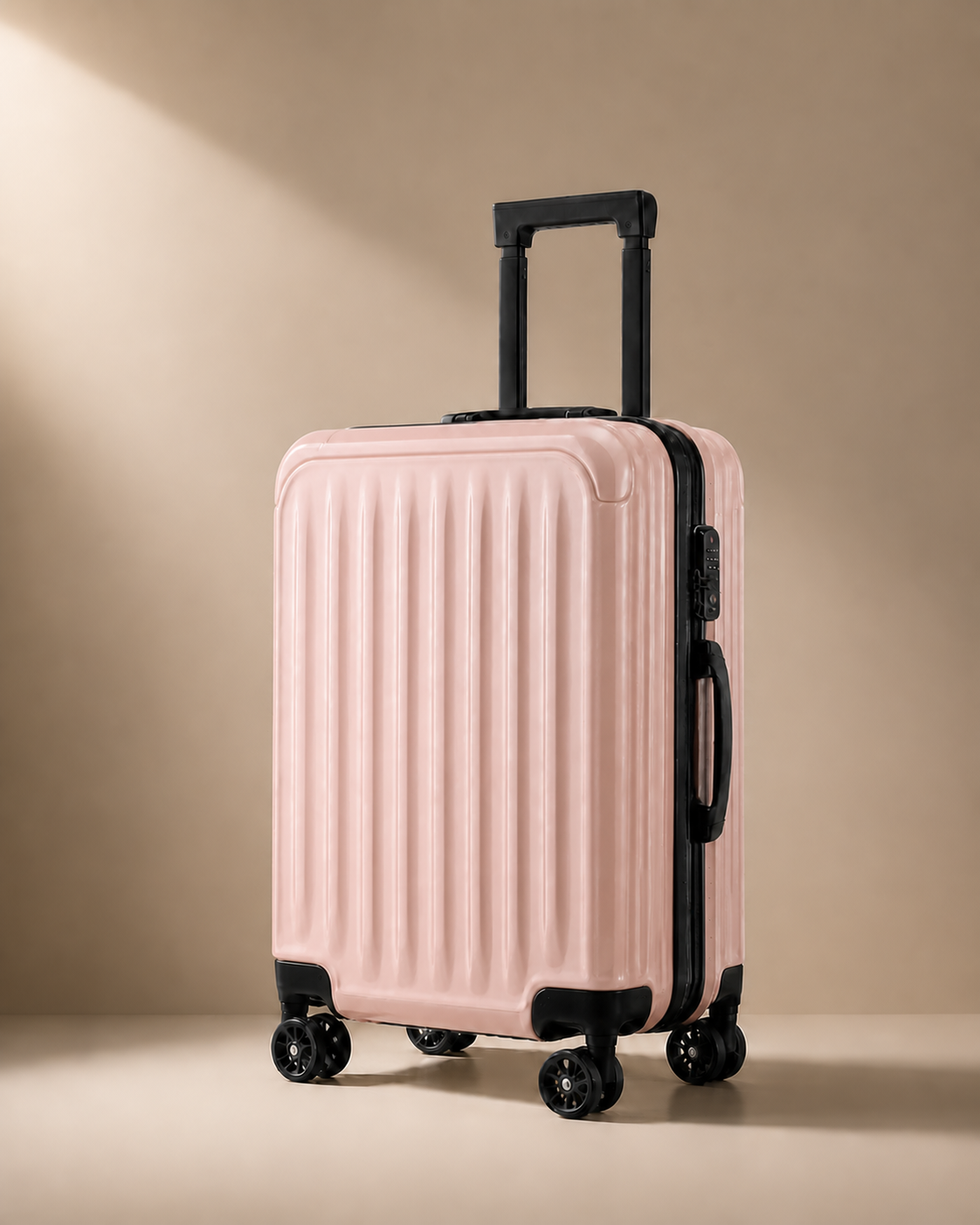 Alfriston Lightweight Hard Shell Cabin Suitcase - 20 Inch in Pink